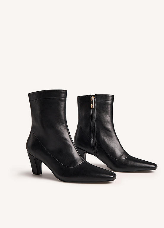 365 by Freemans Black Curved Heel Ankle Boots