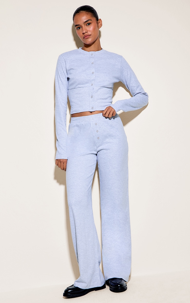 Ash Grey Super Soft Wide Leg Trousers