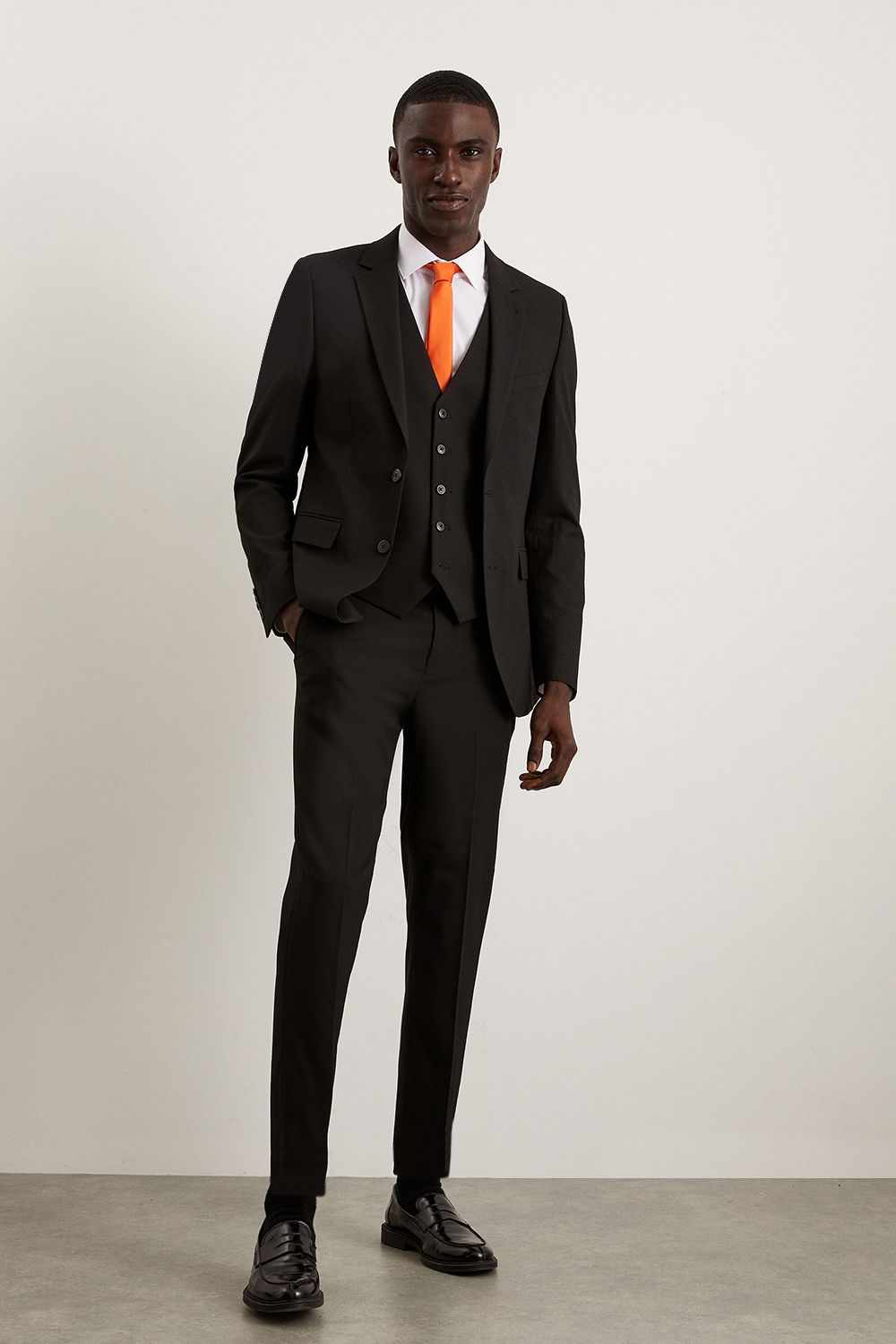 Black Skinny Fit Essential Suit Jacket