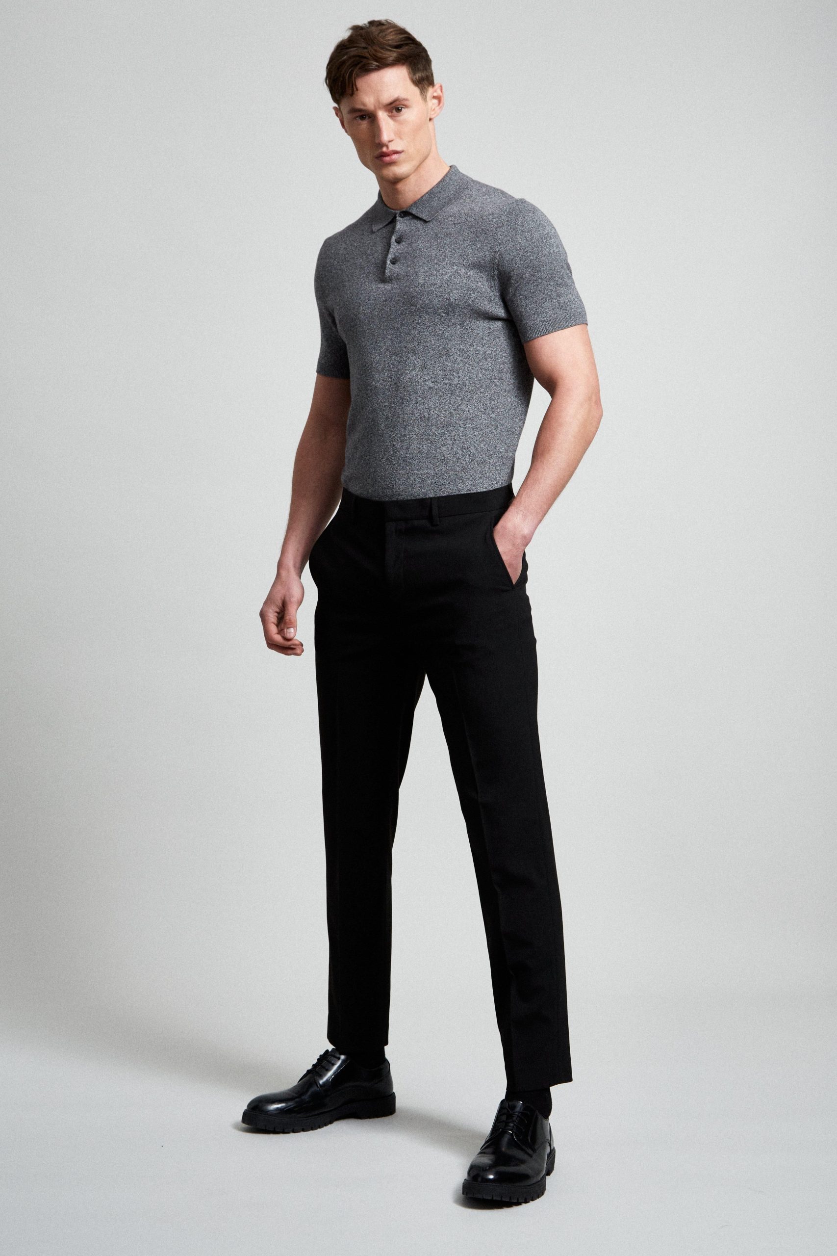 Black Slim Fit Essential Suit Trousers