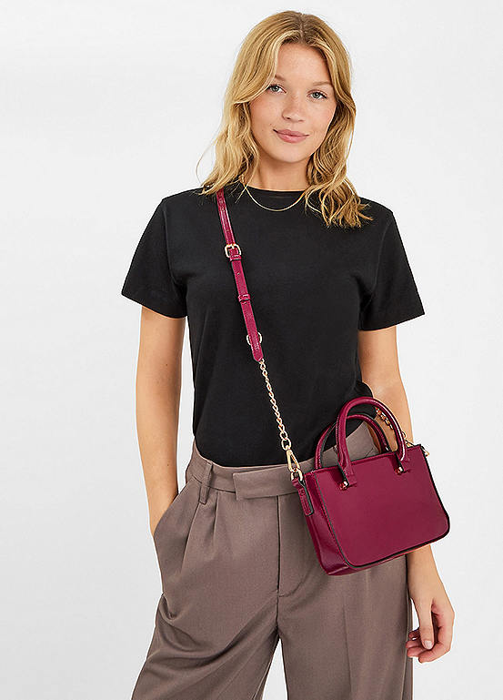 Accessorize Patent Crossbody Handbag