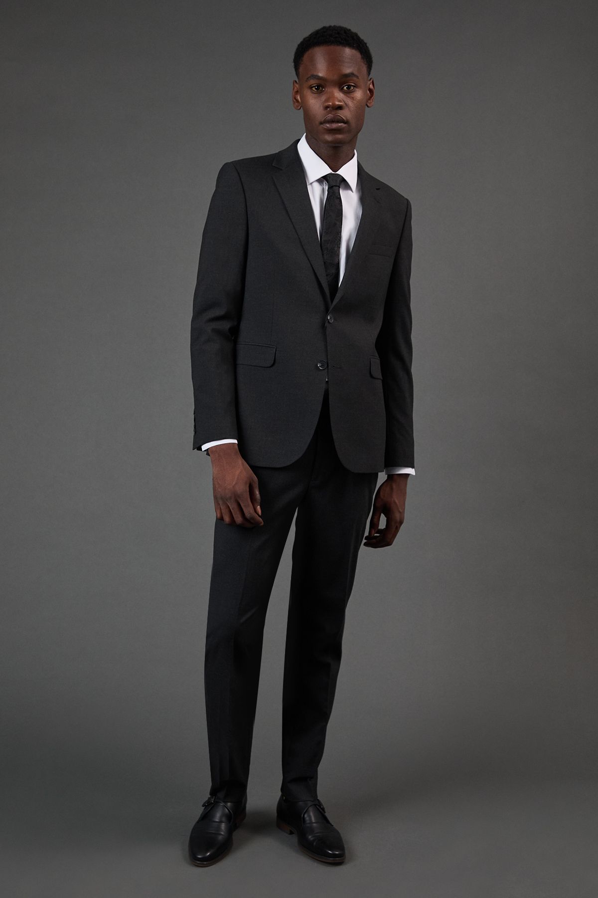 Charcoal Slim Fit Essential Suit Trousers