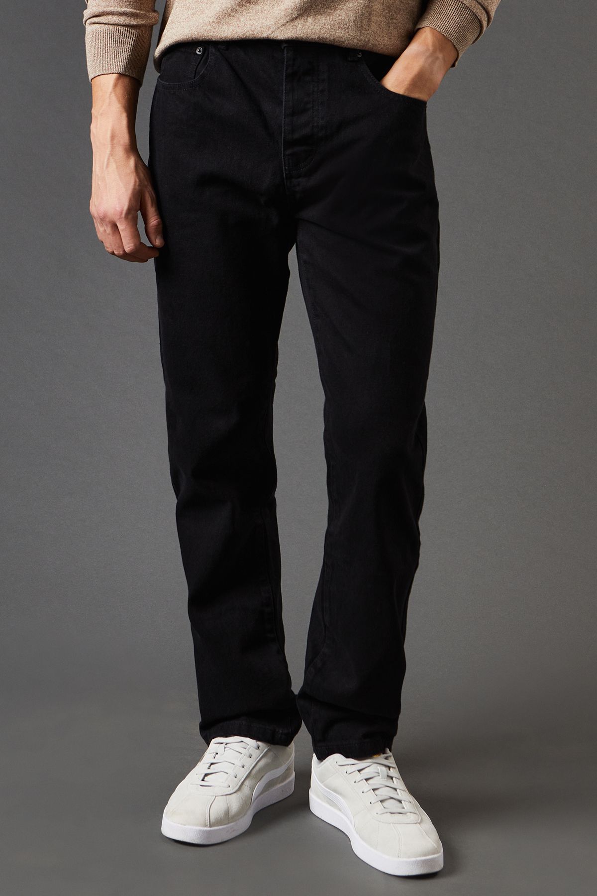Black Straight Fit Jeans