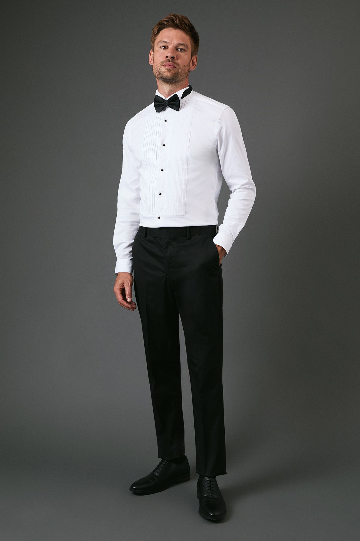 Black Slim Fit Tuxedo Suit Trouser