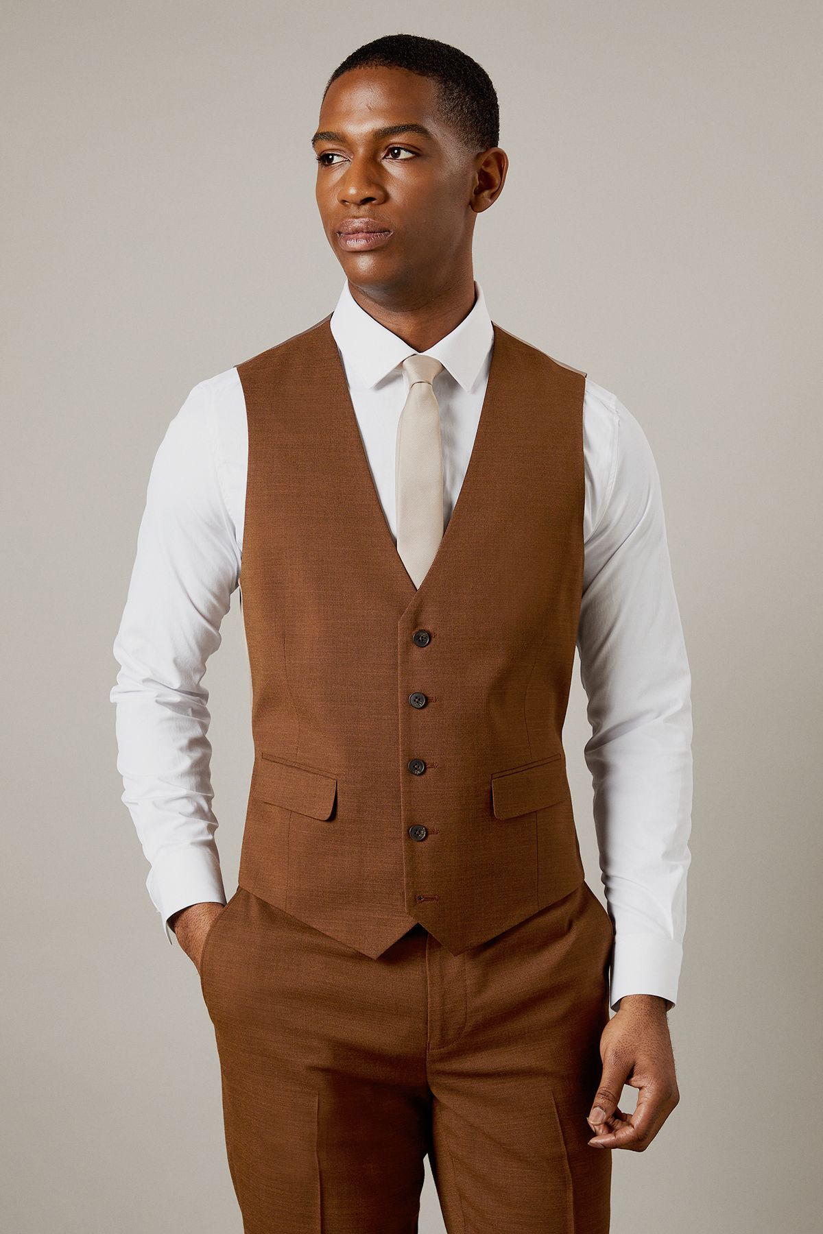 Copper Twill Waistcoat