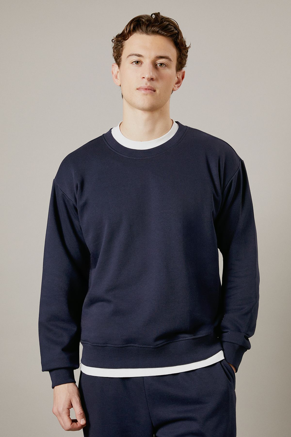 Navy Crew Neck Sweatshirt