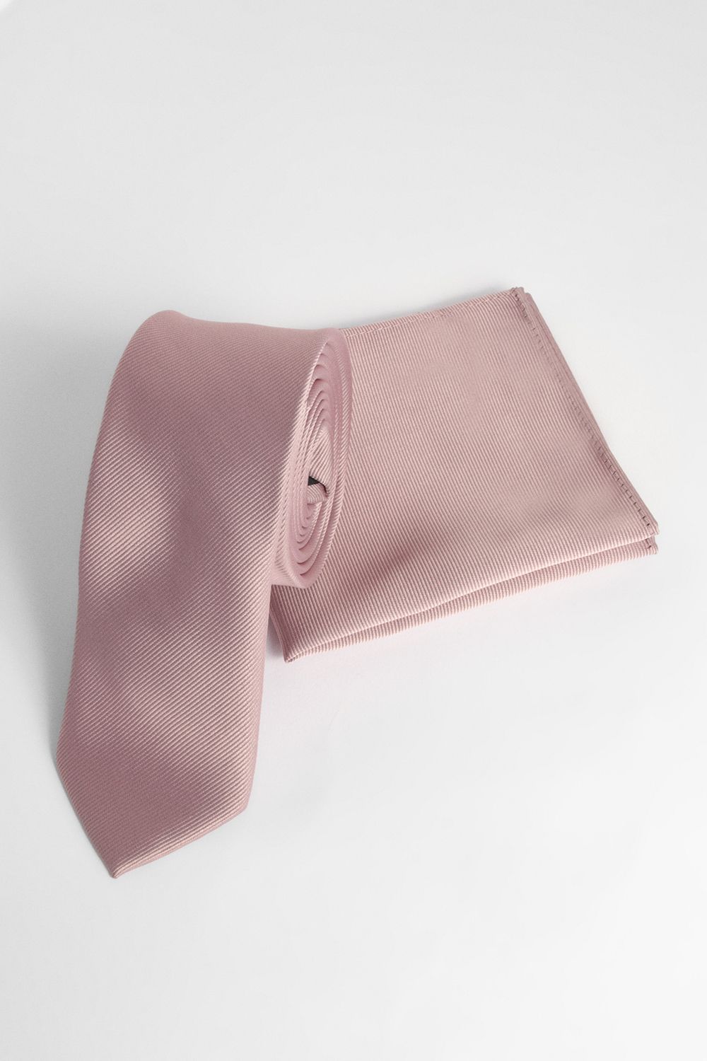 Barely Pink Tie and Pocket Square