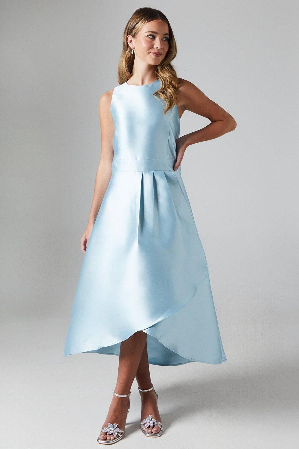Teen Waterfall Twill Midi Dress