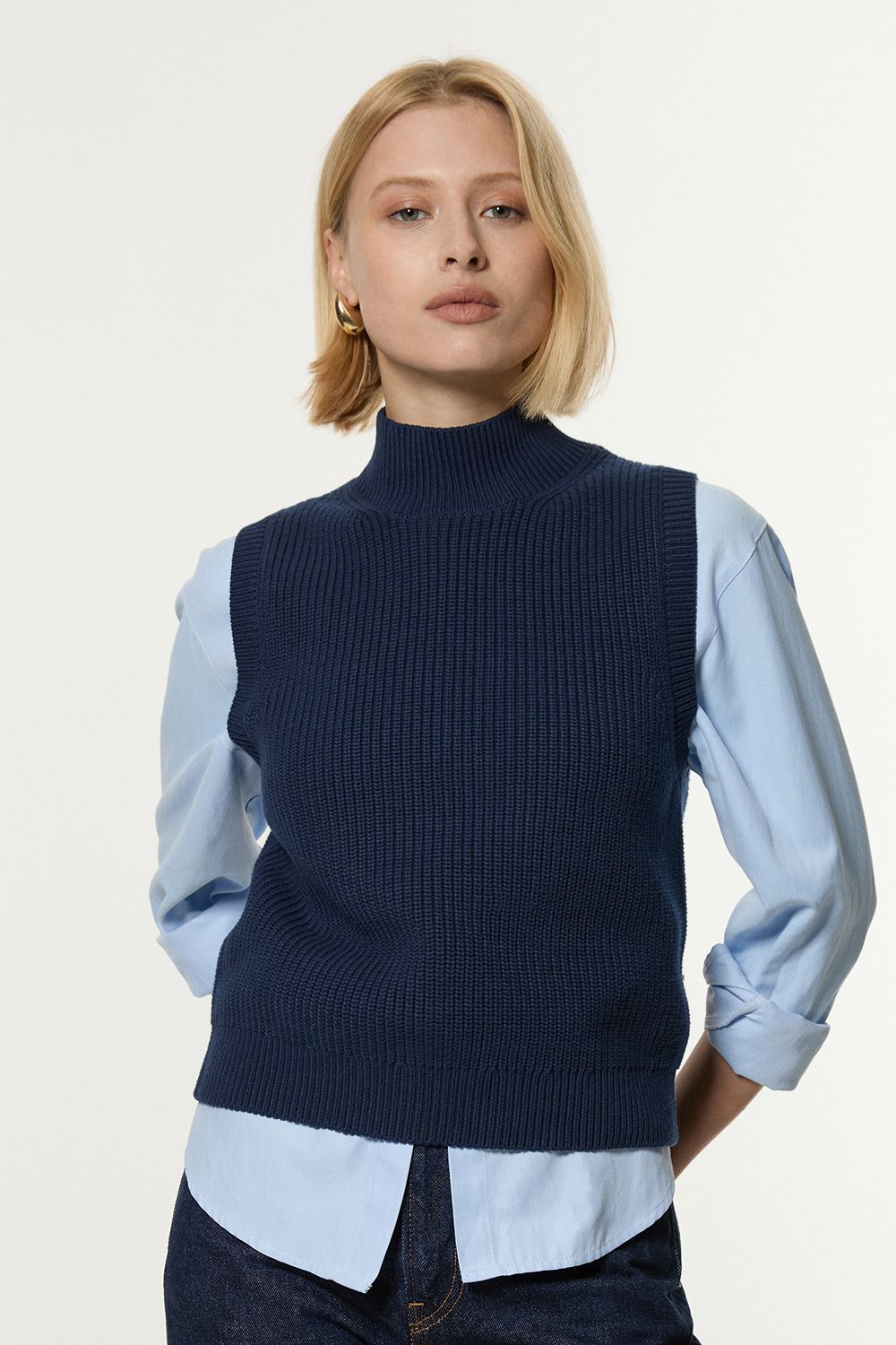 Ribbed Cotton Knitted Tank