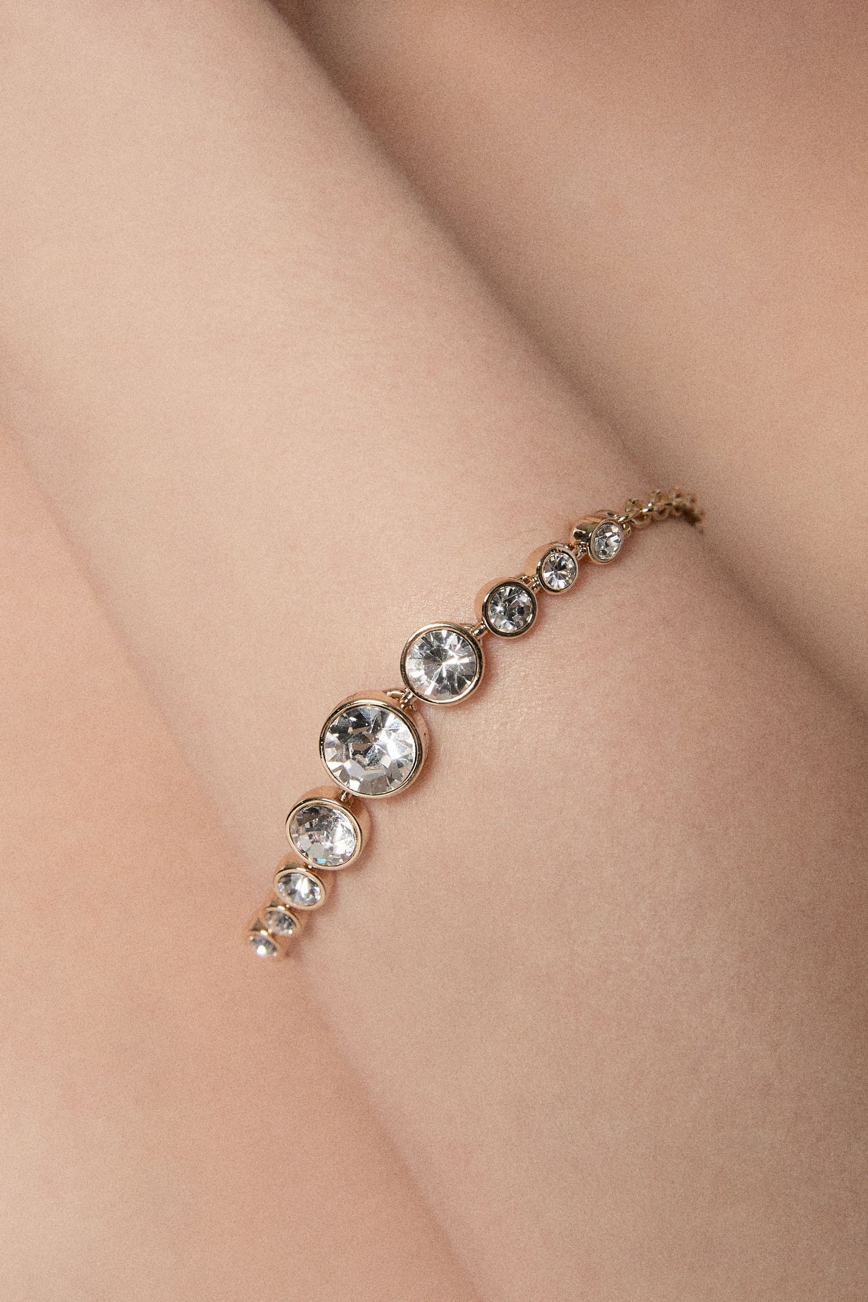 14kt Gold Plated Crystal Flow Bracelet