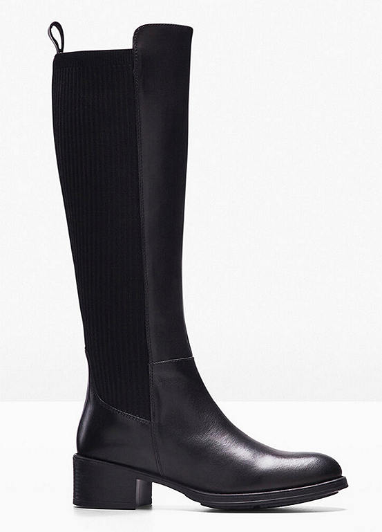 bonprix Leather Knee High Boots