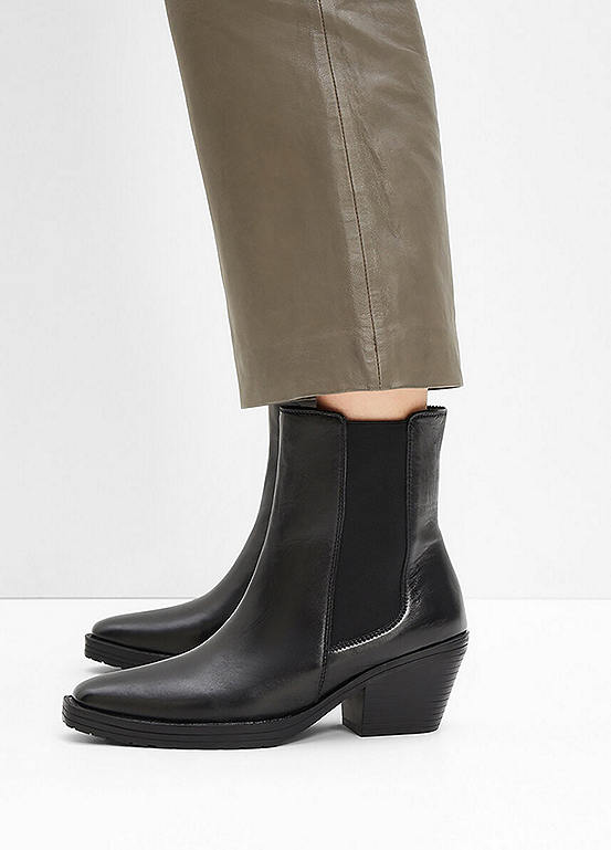 bonprix Leather Western Cowboy Boots