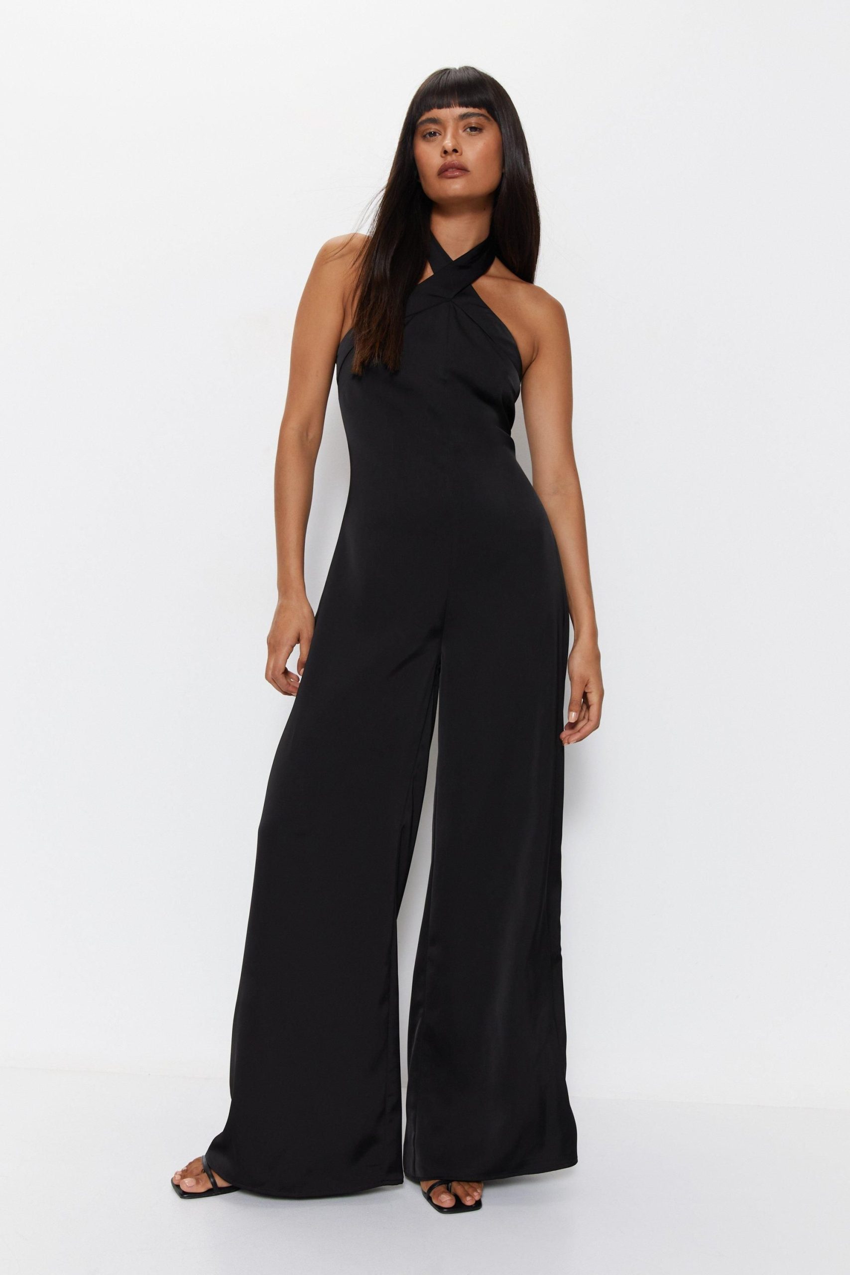 Satin Halterneck Jumpsuit