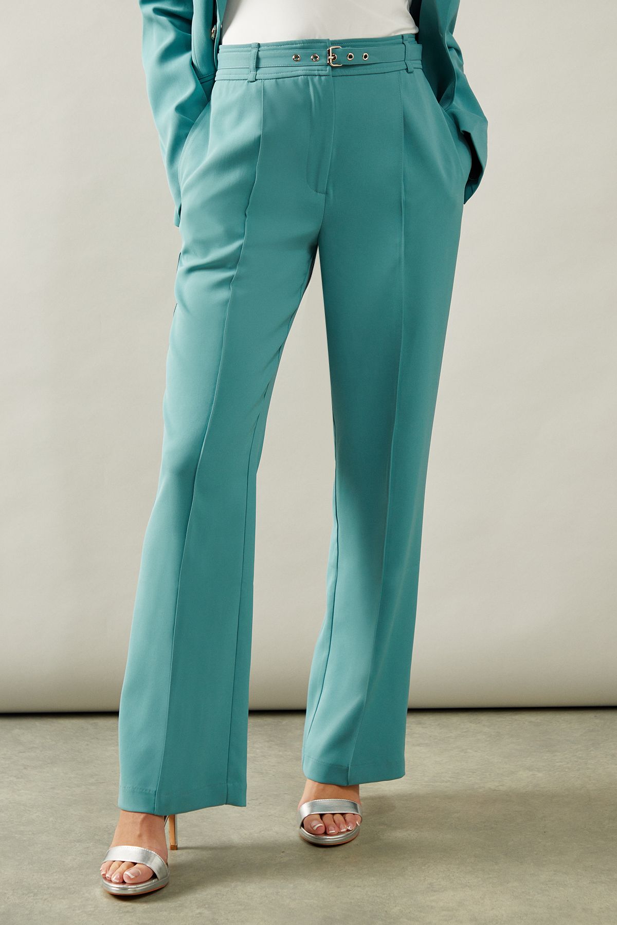 Belted Wide Leg Trousers