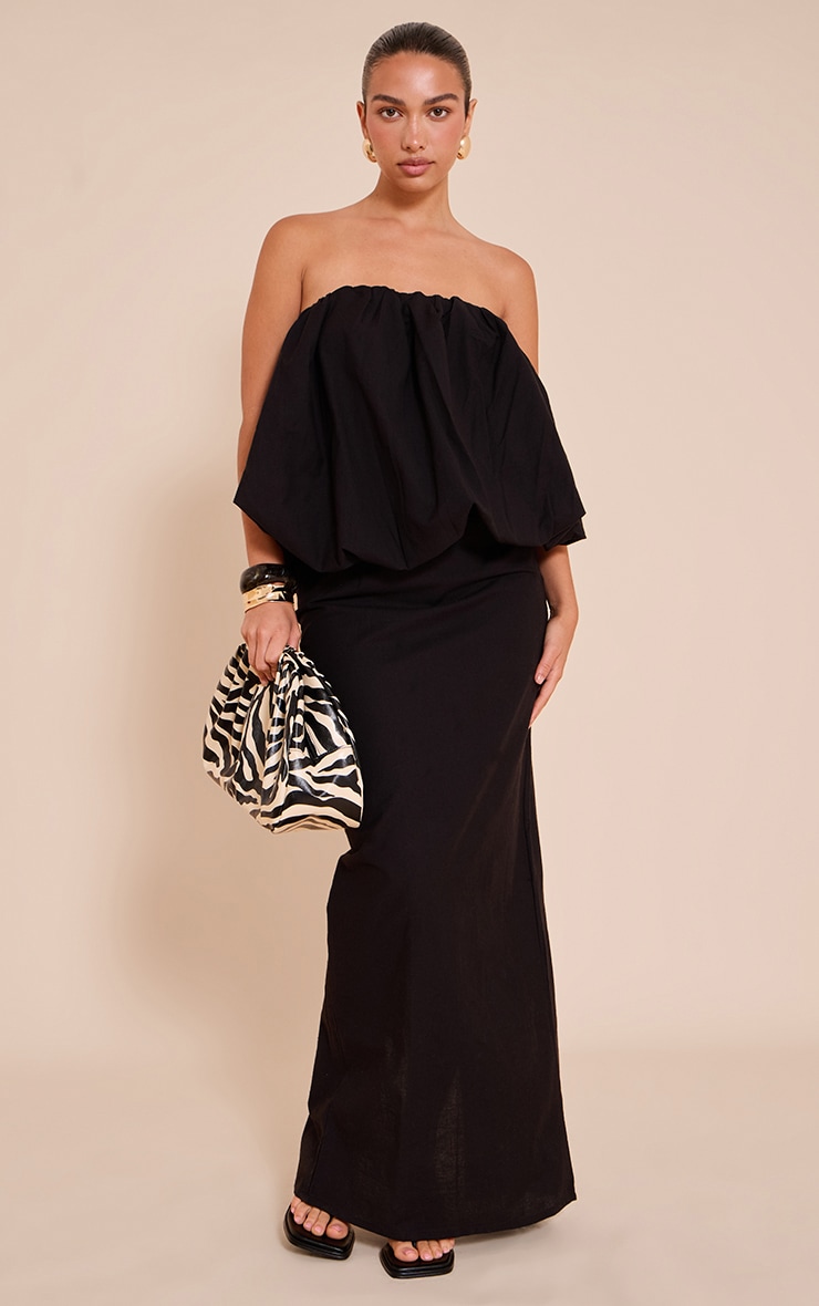 Black A-line Maxi Skirt
