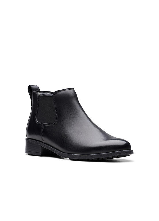Clarks Black Havisham Top Wide Fitting Boots