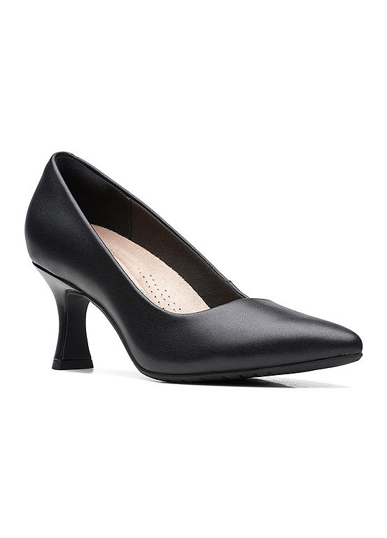 Clarks Collection Black Leather Kataleyna Gem Shoes
