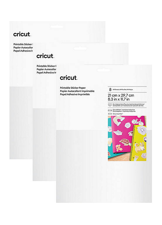 Cricut Joy Extra Printable Sticker Paper (White) 18 Sheets