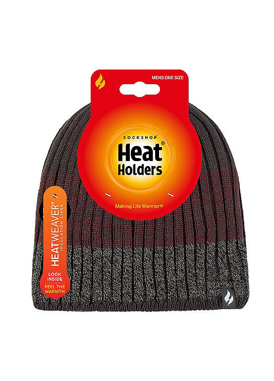 Heat Holders Men’s Charcoal Stripe Hat - Linden