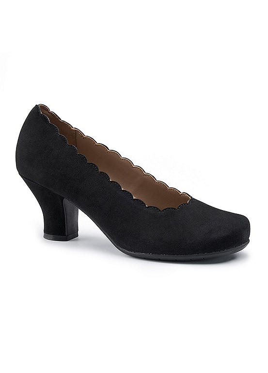 Hotter Jive Leather Black Women’s Formal Shoes