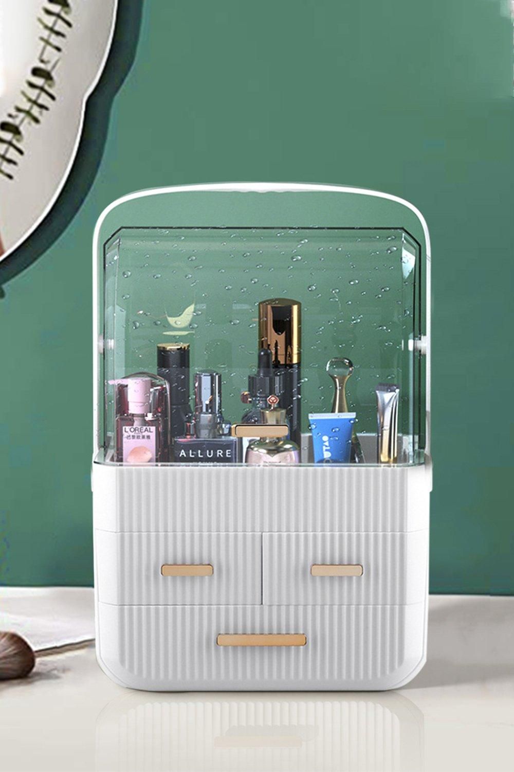 Dust-Proof Table Top Transparent Cosmetics Storage Box