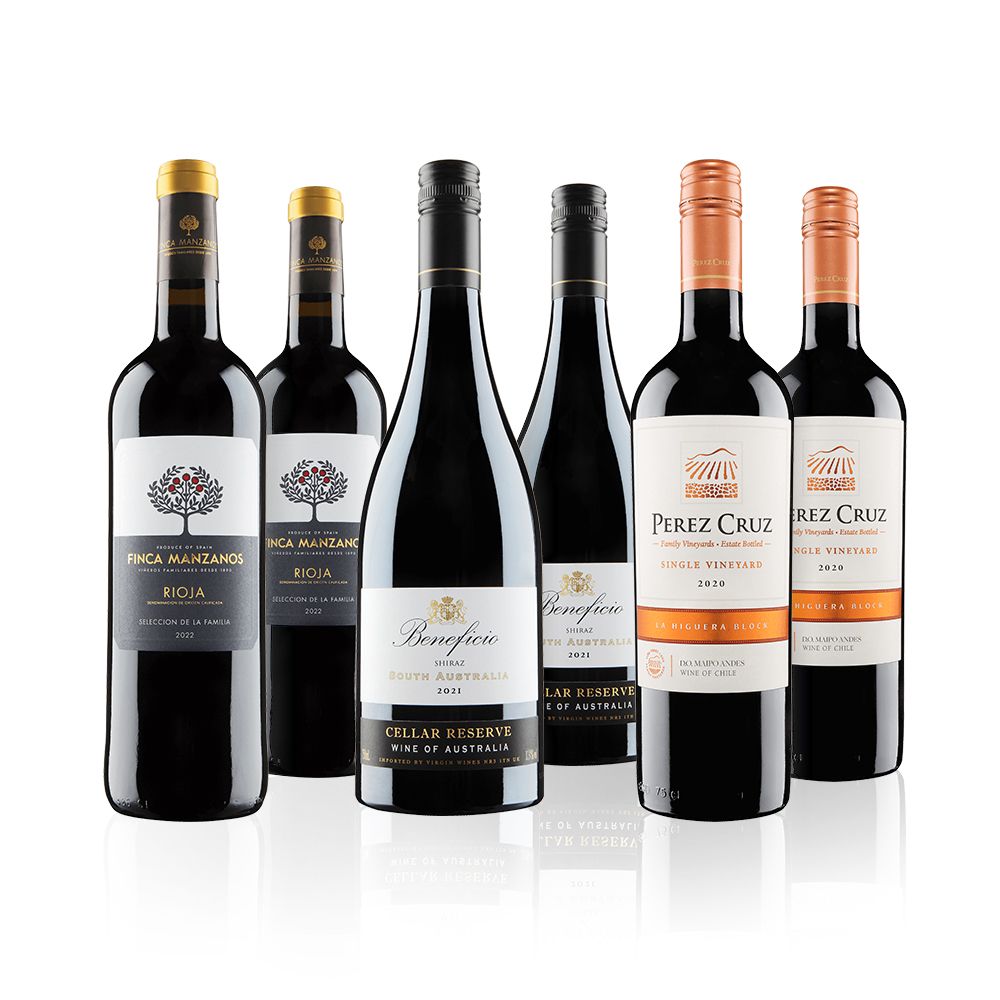 Premium Red Wine Selection 6 Bottles (75cl)