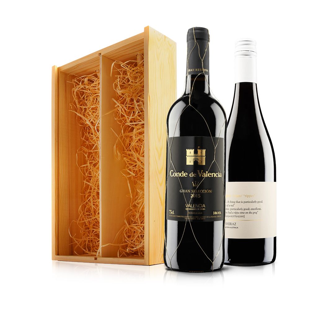 Premium Red Duo in Red Wooden Box