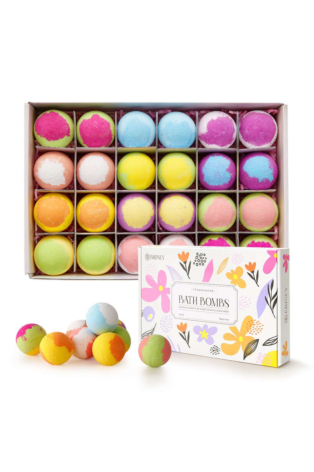 24Pcs DIY Three-layered Bath Bombs