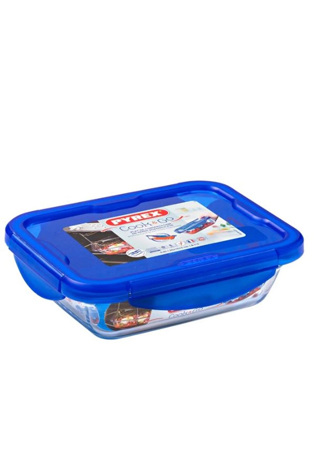Cook & Go Glass Rectangular Dish with Lid 20cm