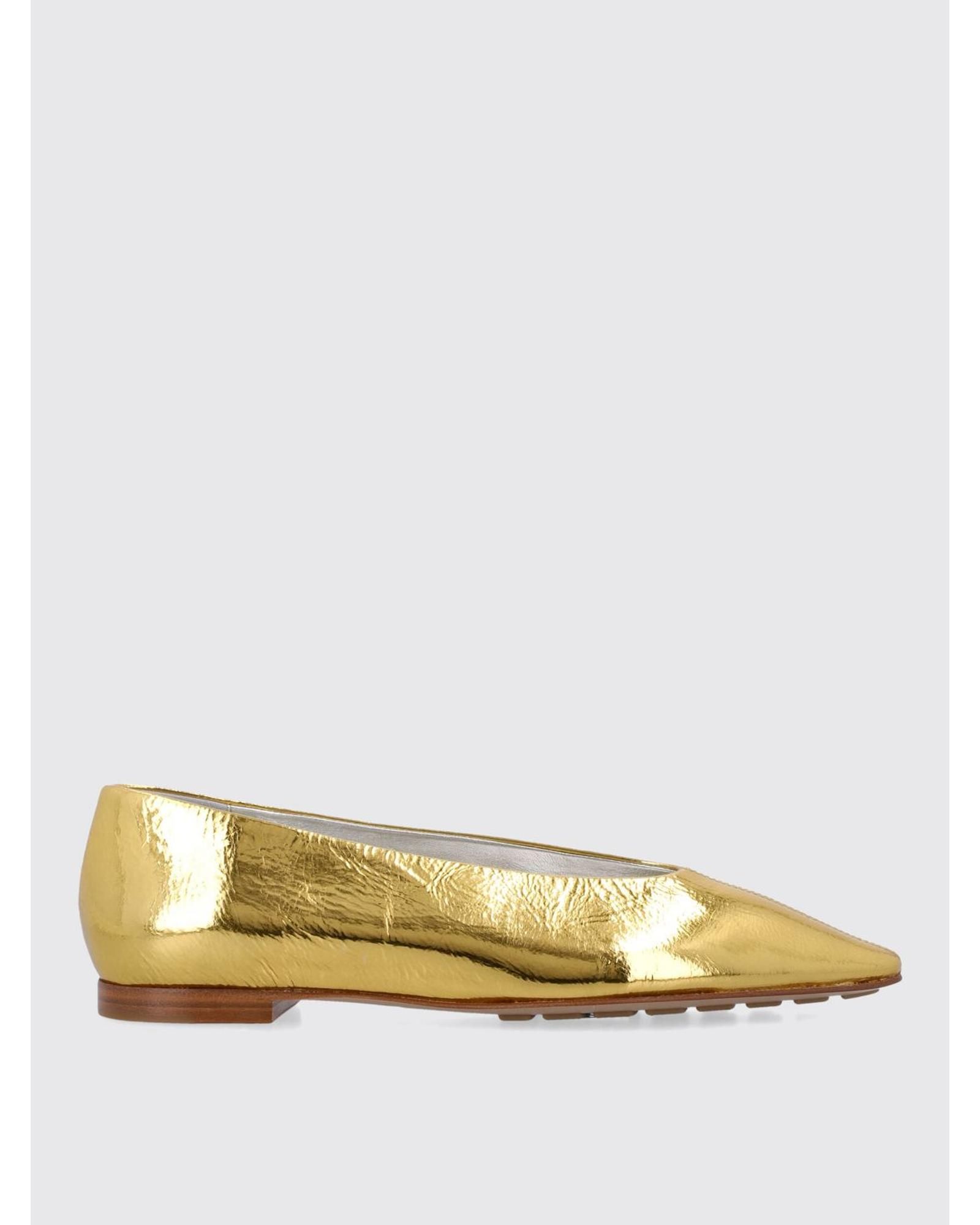Lido Pointy Toe Flats Wo - Gold Running Shoes