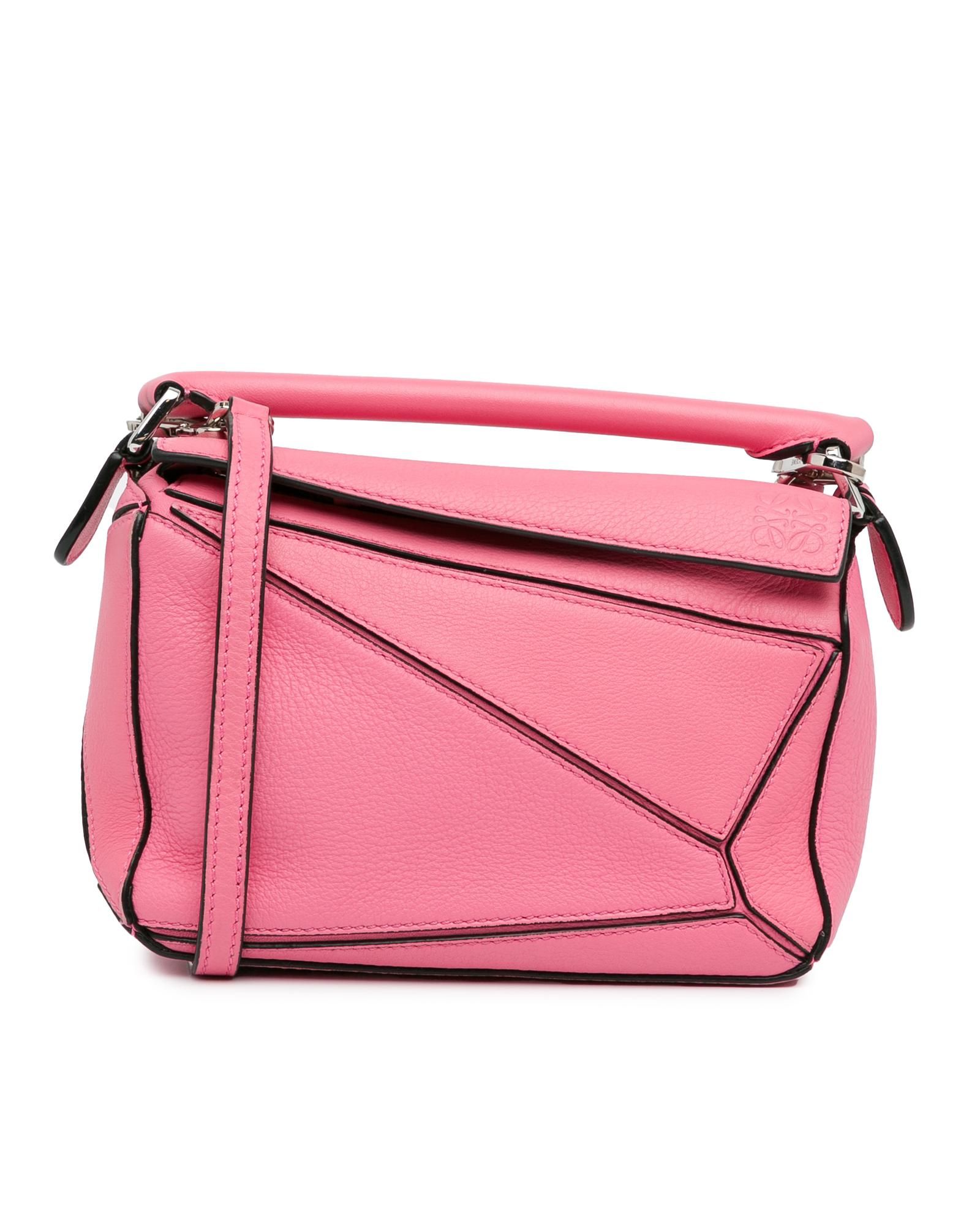 Preloved  Puzzle Small Bag in Pink LeatherSatchel