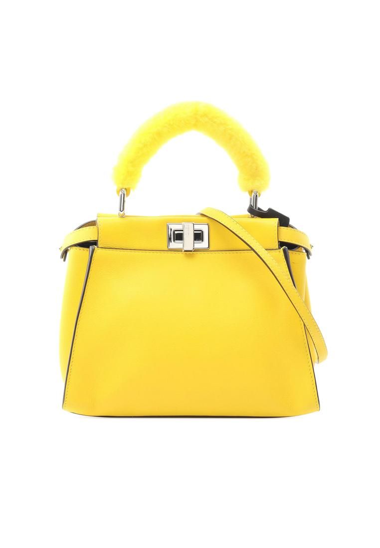 Preloved Peekaboo Iconic Mini Handbag- Yellow Satchel