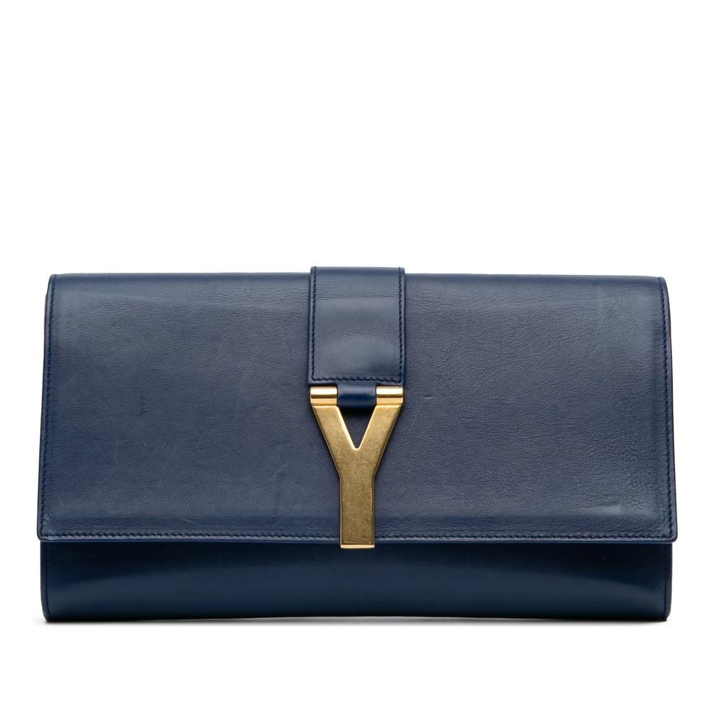 Preloved Elegant Flap Closure Clutch Bag with Refined Design