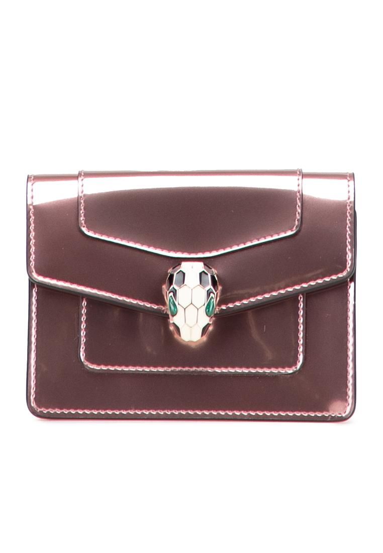 Preloved Elegant Flap Handbag with Statement Hardware Shoulder Bag