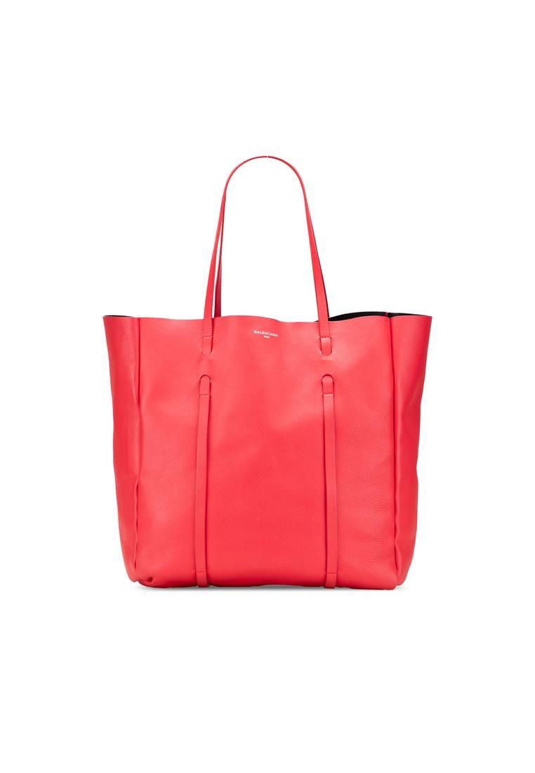 Preloved Classic Leather Everyday Tote Bag with Double Handles