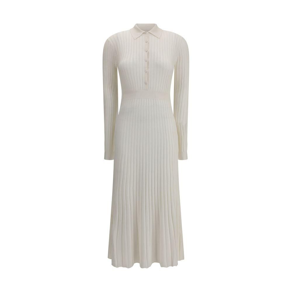 Ardor Maxi Dress in Luxurious Silk and Cashmere Blend- White