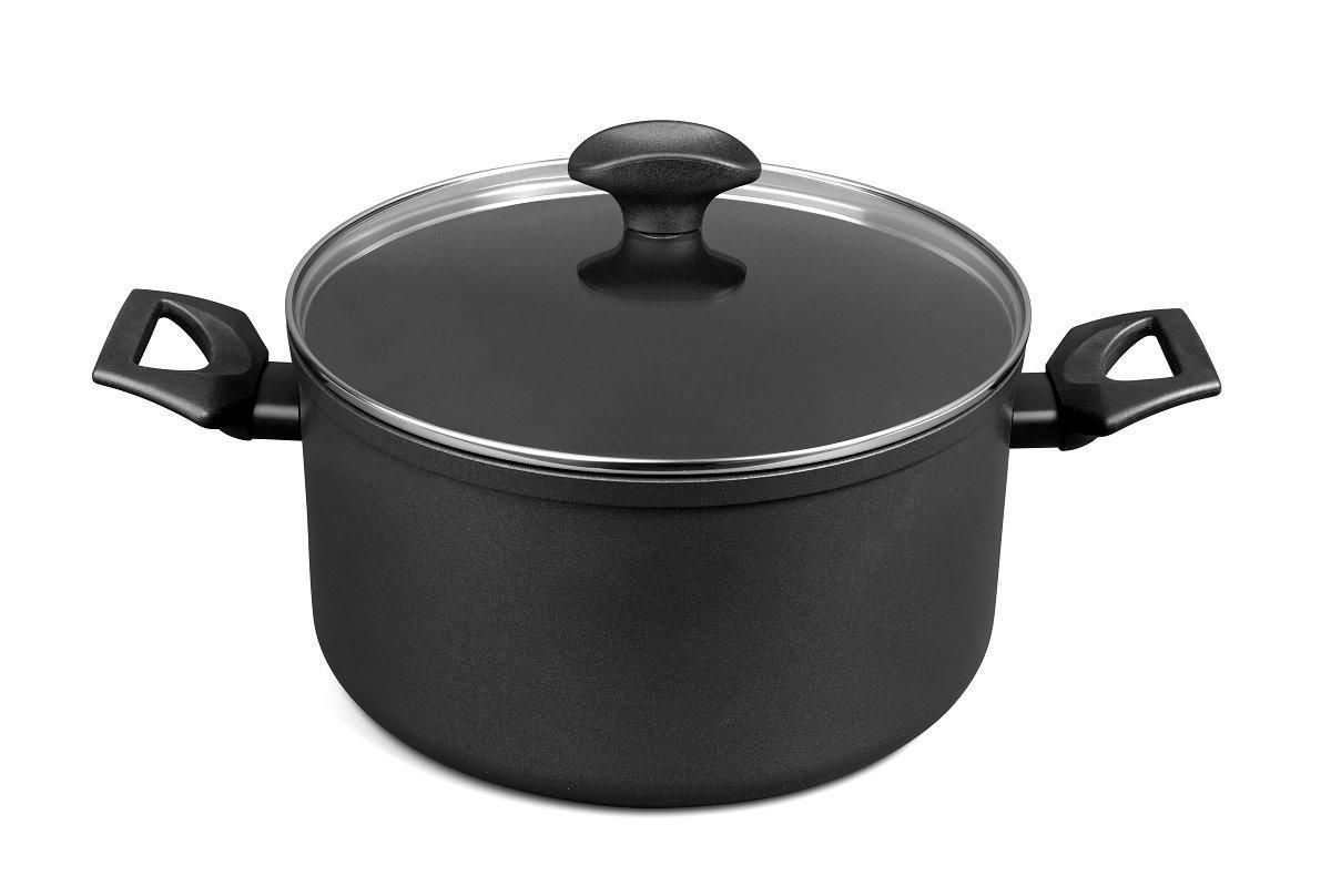 Stockpot in Aluminium with Dimpled Surface and Steel Base - 24cm / 5.7L
