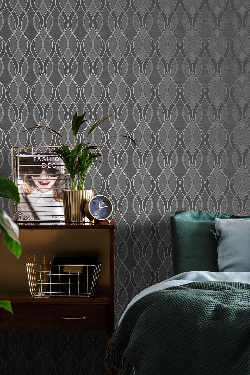 Ribbon Geometric Wallpaper