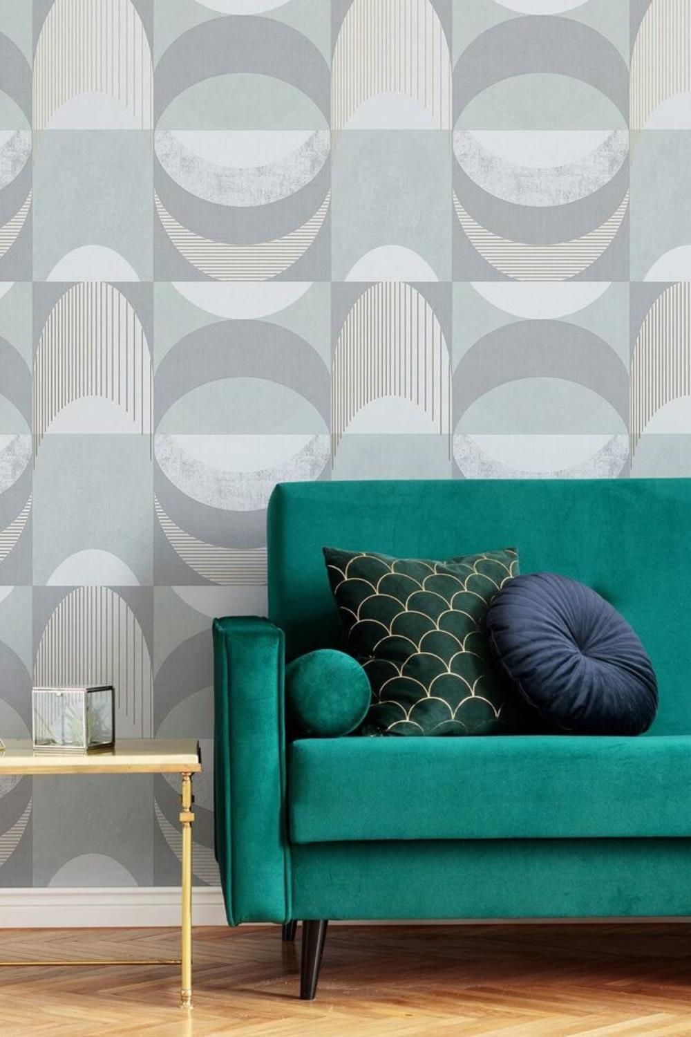 Sublime Seamless Geometric Mint Green Wallpaper