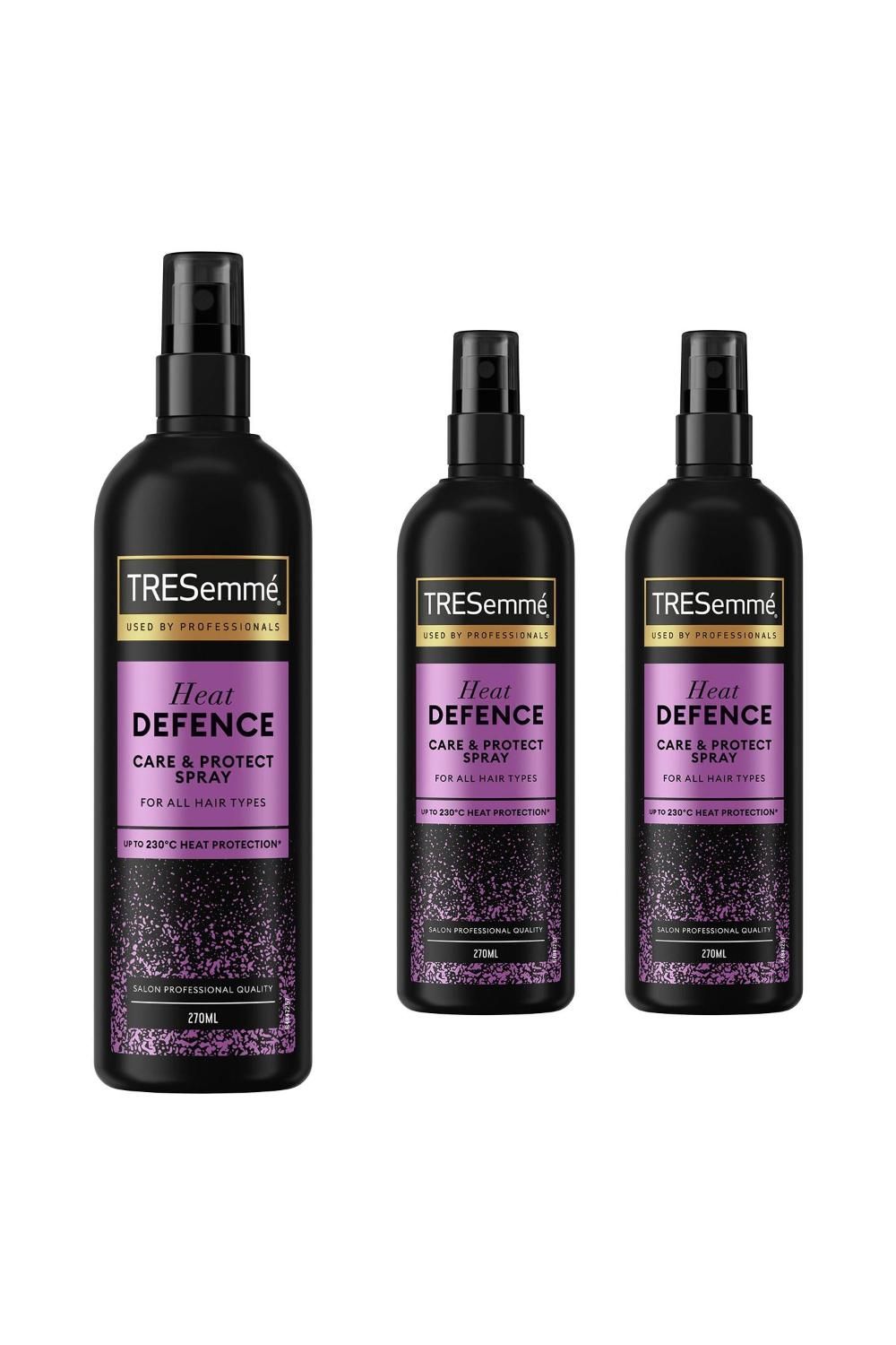 Heat Defence Care & Protect Hair Spray for All Hair Types 270ml, 3 Pack