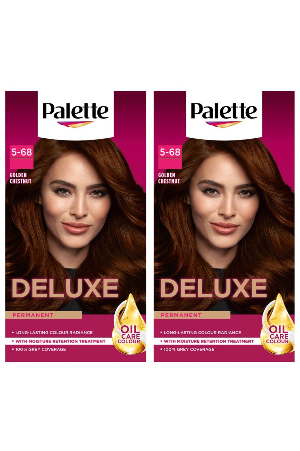 Deluxe Creme Colouration 5-68 Golden Chestnut 'Hair Dye', 2 Pack