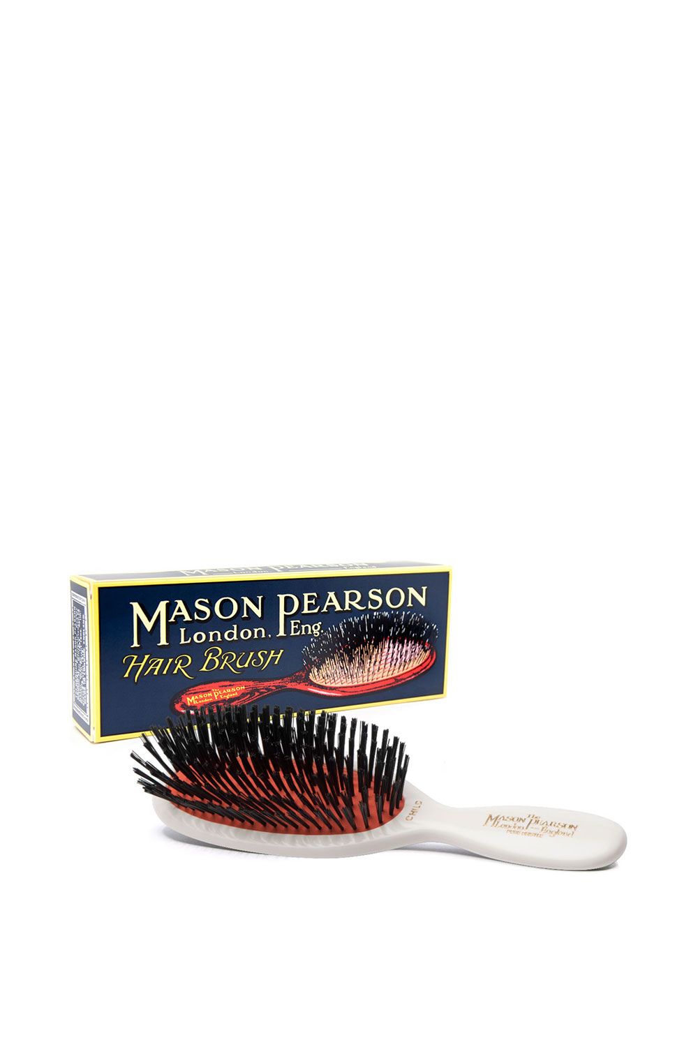 Pocket Childs Bristle Hair Brush White