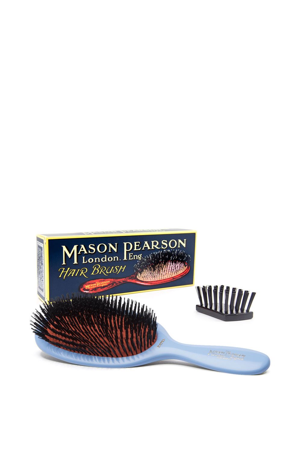 Extra Large Pure Bristle Hair Brush Blue