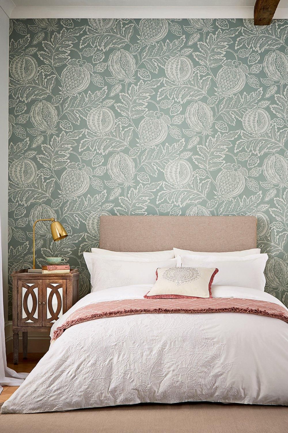 'Cantaloupe Embroidered' Cotton Duvet Cover