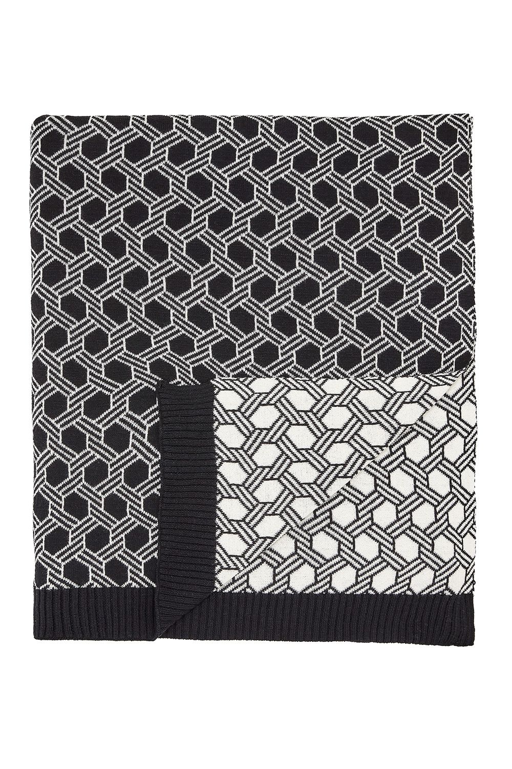 'Geo Knit' Cotton Throw