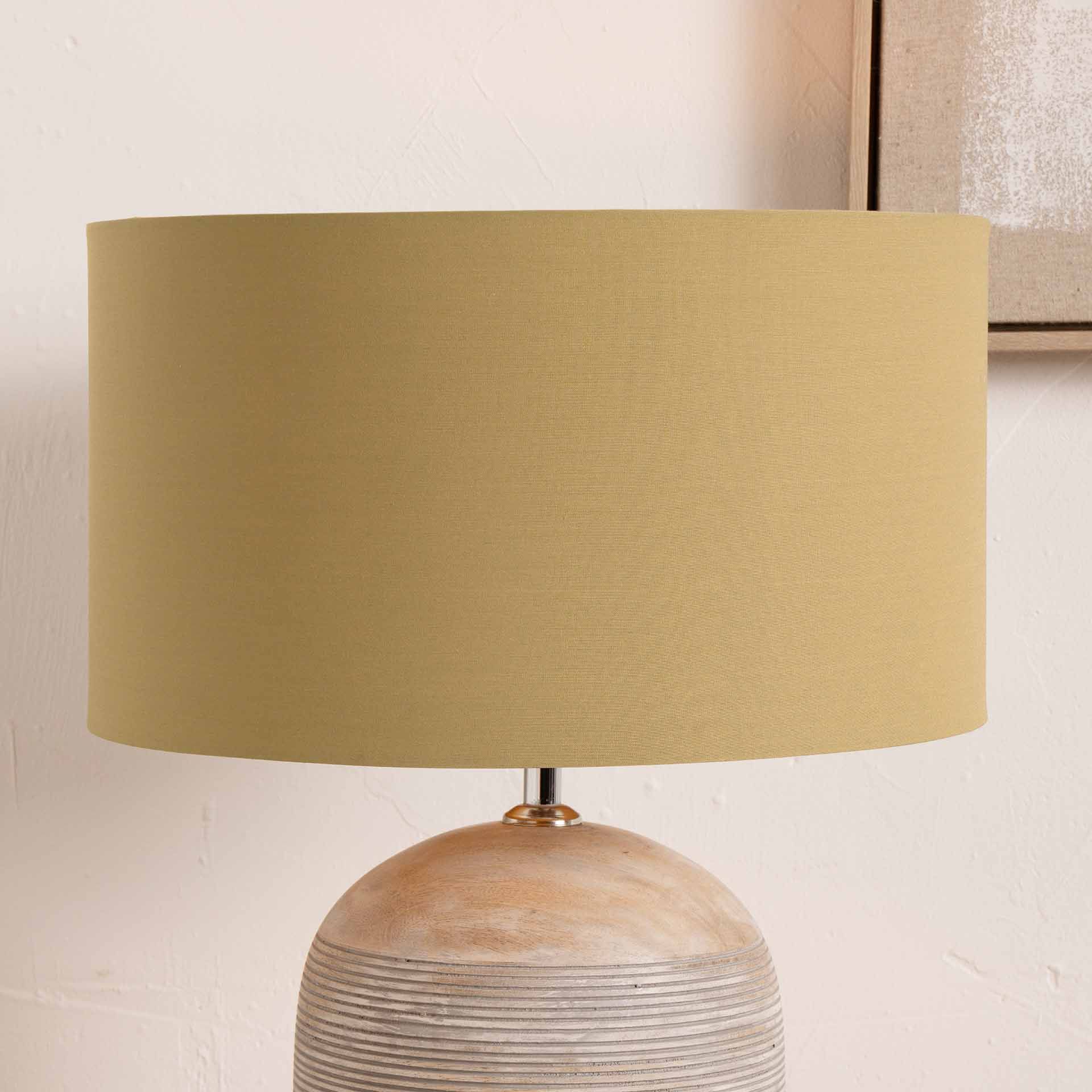 Taupe Cylinder Poly Cotton Lampshade for Table Lamps and Floor Lamps