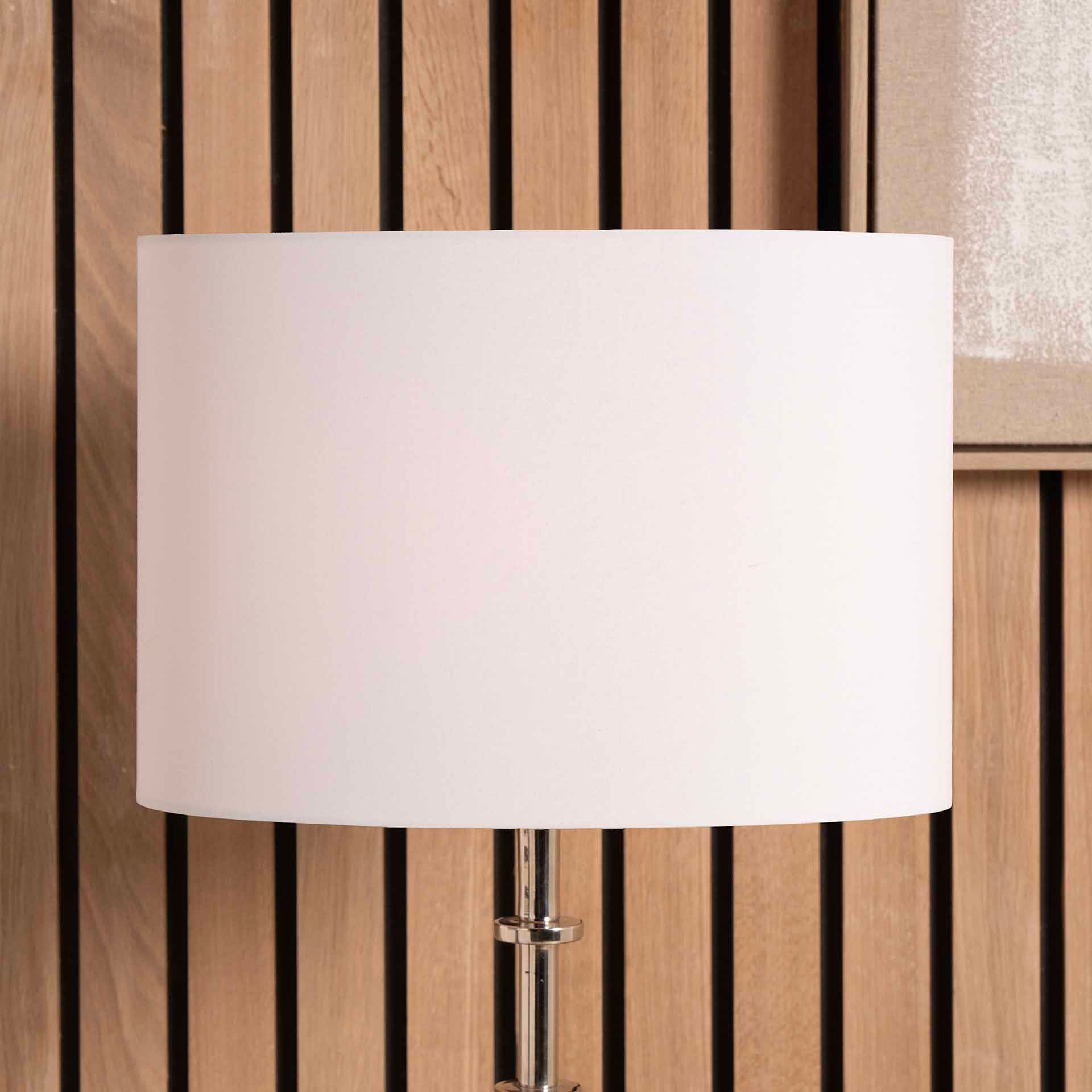 Ivory Oval Poly Cotton Lampshade for Table Lamps