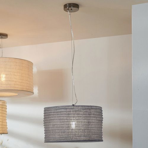 35cm Neutral Jute Pendant Drum Lampshade