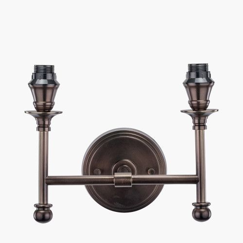 Antique Bronze Metal Double Wall Light