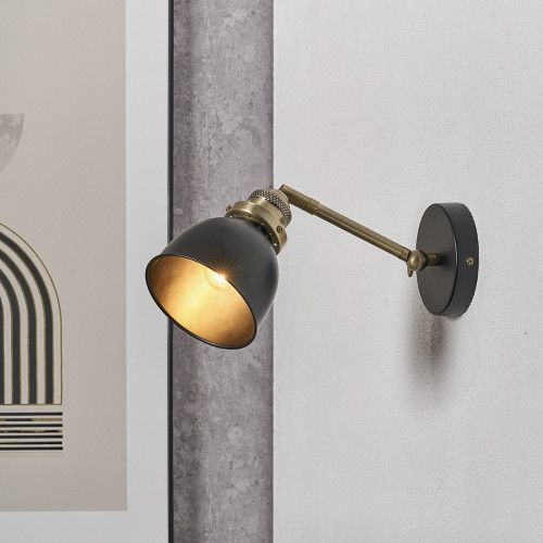 Black and Gold Task Wall Light